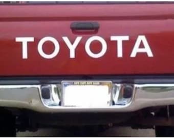 Toyota Tailgate Decal 24" Truck Bed Vinyl Sticker Black Red White Matte
