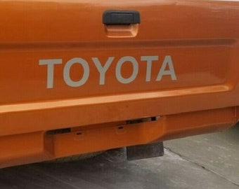 TOYOTA tailgate decal for truck bed vinyl 24" wide sticker Silver metallic vinyl