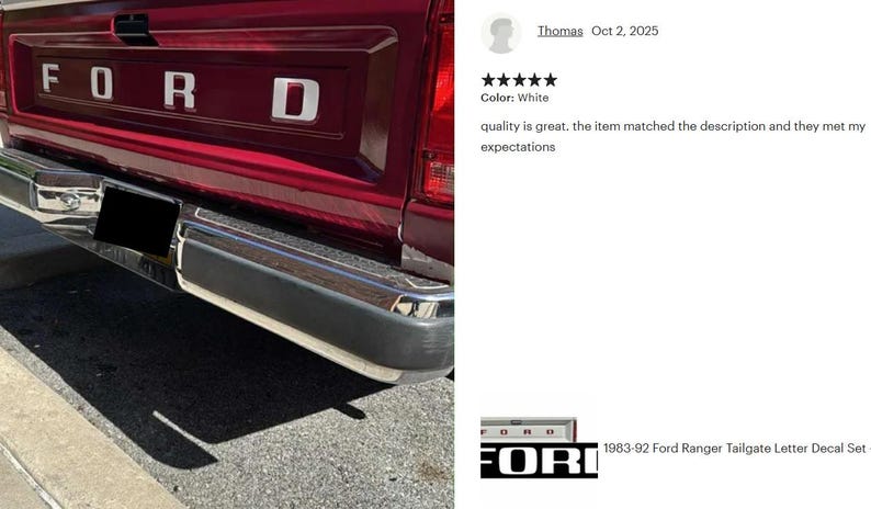1983-92 Ford Ranger Tailgate Letter Decal Set - STYLESIDE - Etsy