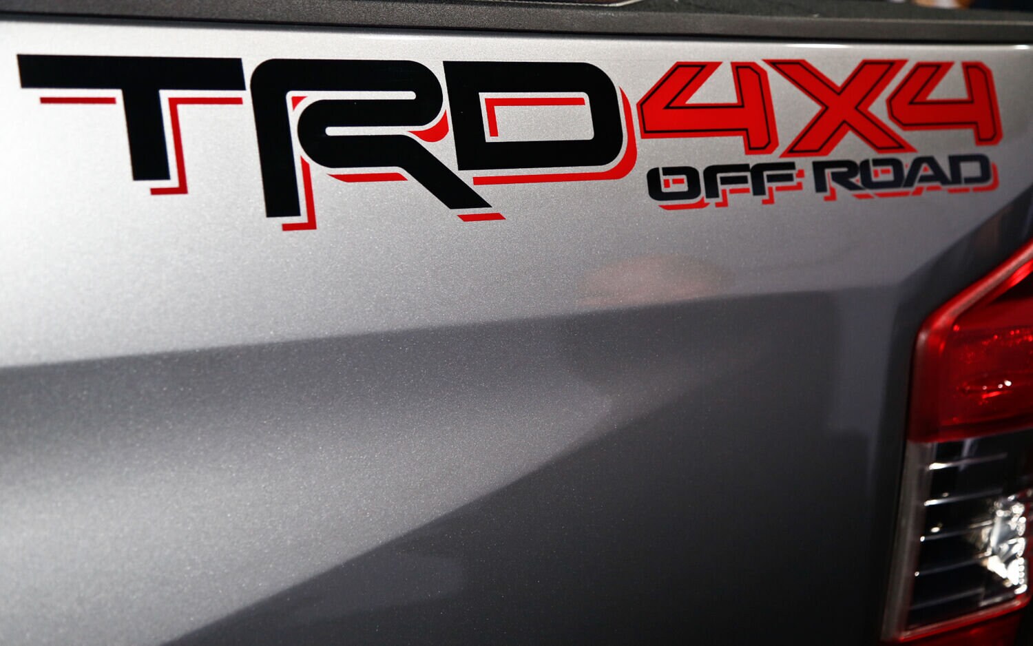 TRD Thin Red Line Flag Vinyl Decal Set For Tacoma, Tundra - 4.25" X 18"