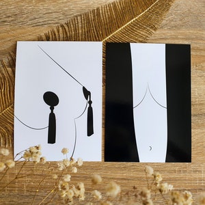 Illustration minimaliste, SOPHIE, MELISSA, Dessin de femme sexy en lingerie, Décoration intérieure érotique, Art mural, Création bdsm