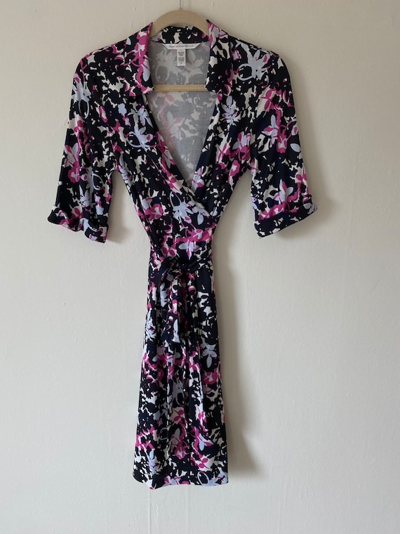 Diane von Furstenberg Silk Wrap Dress, Botanical … - image 2