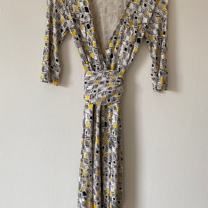Wrap Dress Diane von Furstenberg Vintage Wrap Dress DVF Silk Dress Retro Dress