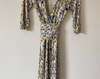 Wrap Dress Diane von Furstenberg Vintage Wrap Dress DVF Silk Dress Retro Dress