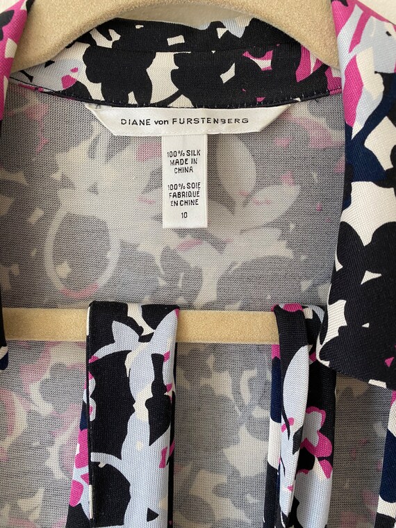 Diane von Furstenberg Silk Wrap Dress, Botanical … - image 5
