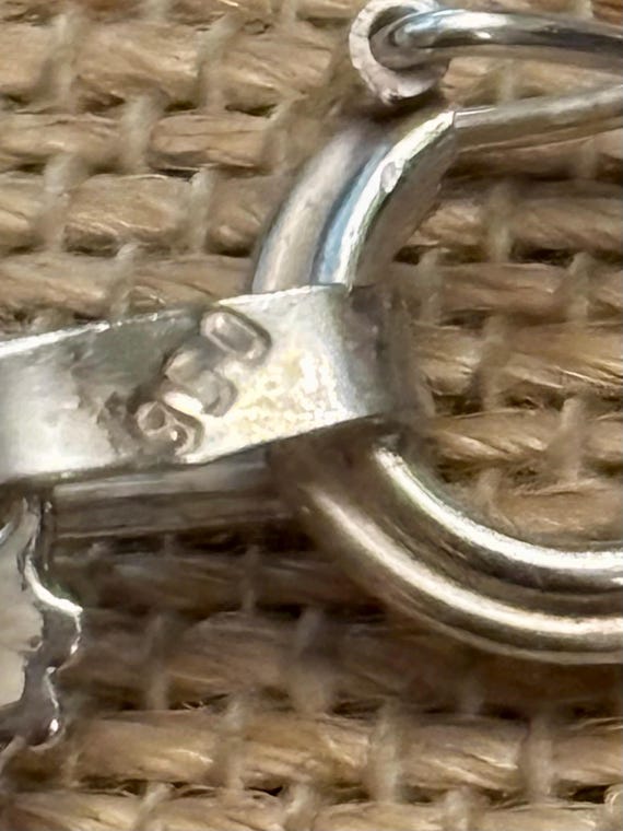 Vintage Silver Malachite Rectangular Link Bracele… - image 6