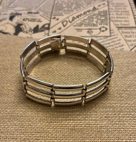Silver 800 Rectangular Link Bracelet, European Si… - image 3