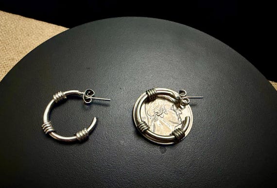 アクセサリー vintage hoop design pierce silver 925 アクセサリー