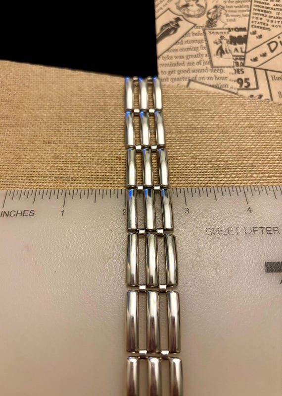 Silver 800 Rectangular Link Bracelet, European Si… - image 5