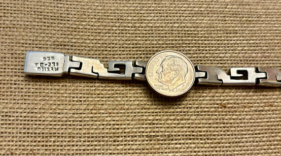 Vintage Taxco Silver 925 Link Bracelet, 925 Mexic… - image 6