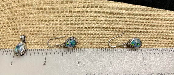 Silver & Opal Gemstones Jewelry, Set of Earrings … - image 4