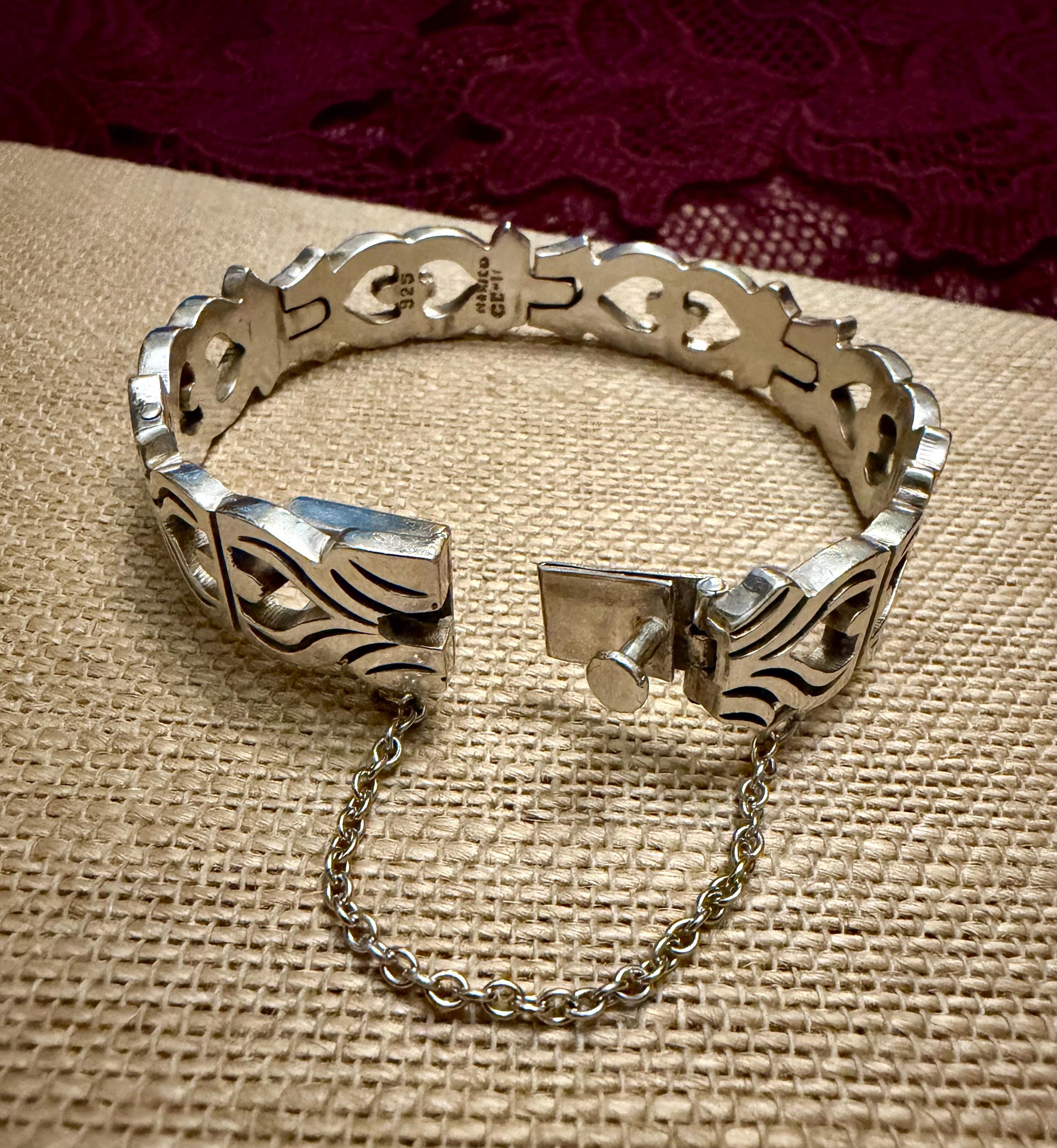 Taxco Mexico Silver Modernist Link Bracelet Vintage 1960s - Etsy