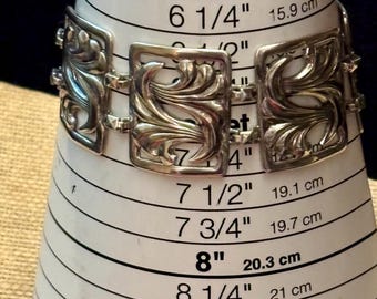 Vintage 1950s W.E. Richards Company Sterling Silver Swirl Ornate
