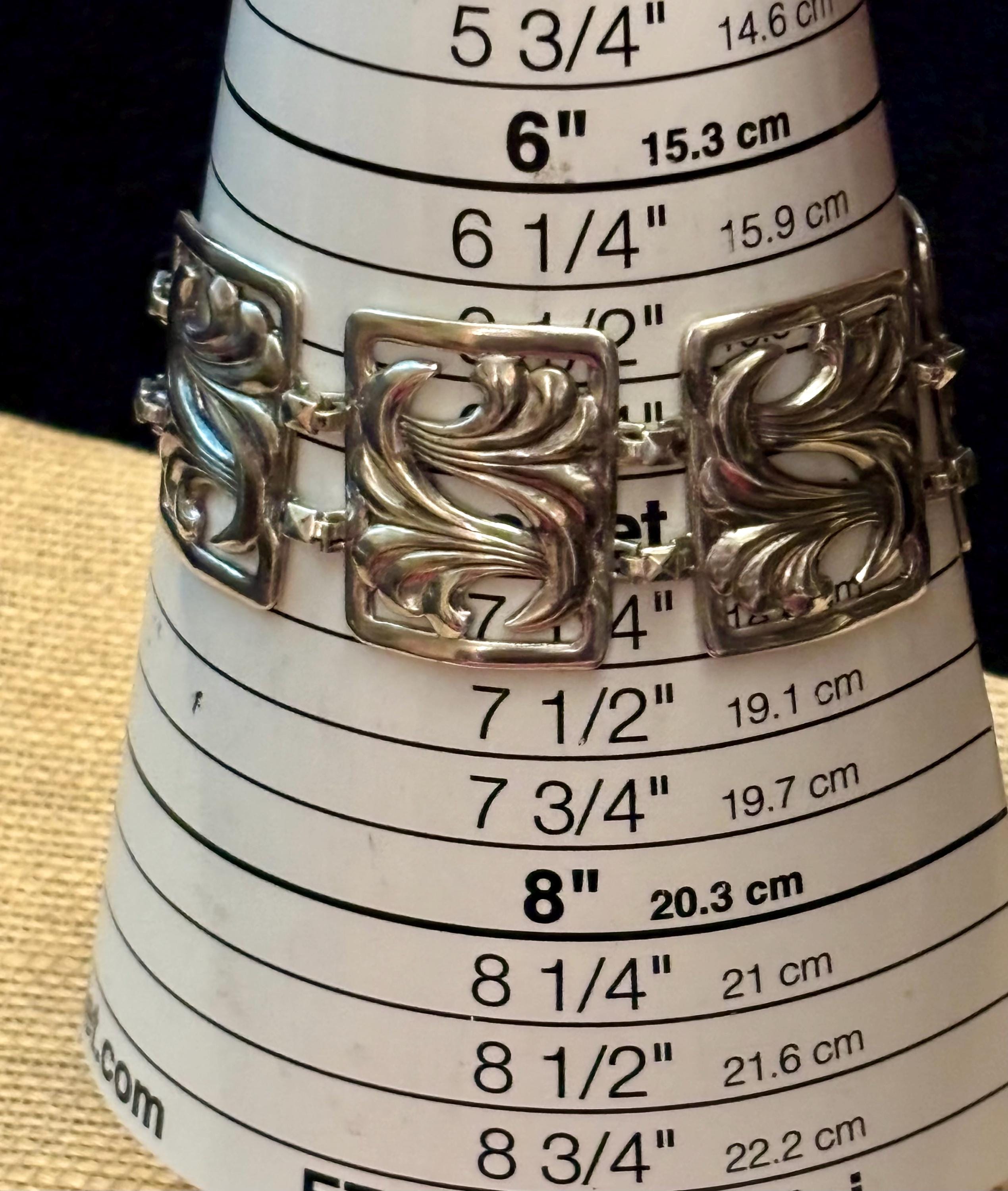 Vintage 1950s W.E. Richards Company Sterling Silver Swirl Ornate