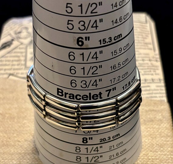 Silver 800 Rectangular Link Bracelet, European Si… - image 9
