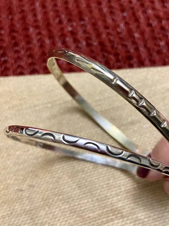 SET OF TWO on Super Sale! Sterling Silver Bangle B