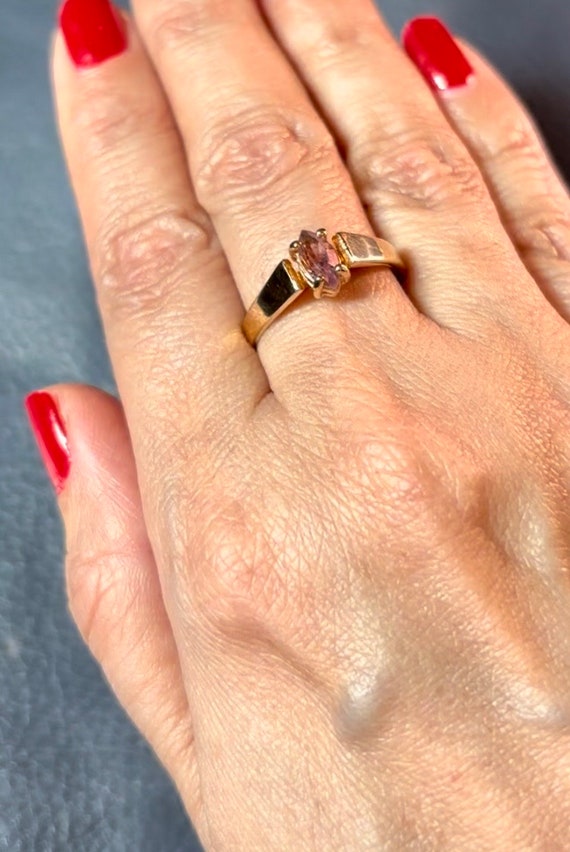 ゴールド 金 K18GE ハート ツイン リング アイオライト デザイン 9号 Engagement Ring | Etoilight