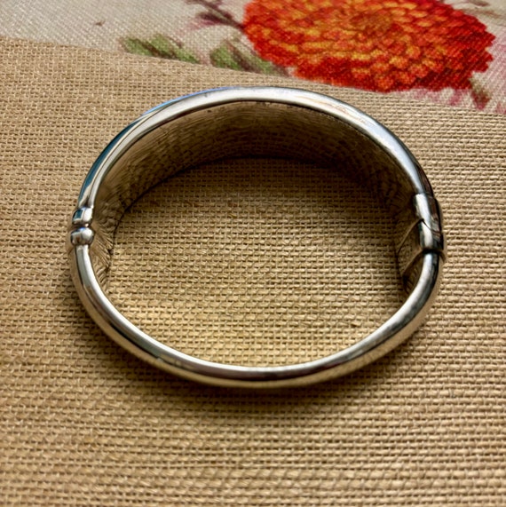 Sterling Silver Modernist 925 Clamper Bracelet, V… - image 4