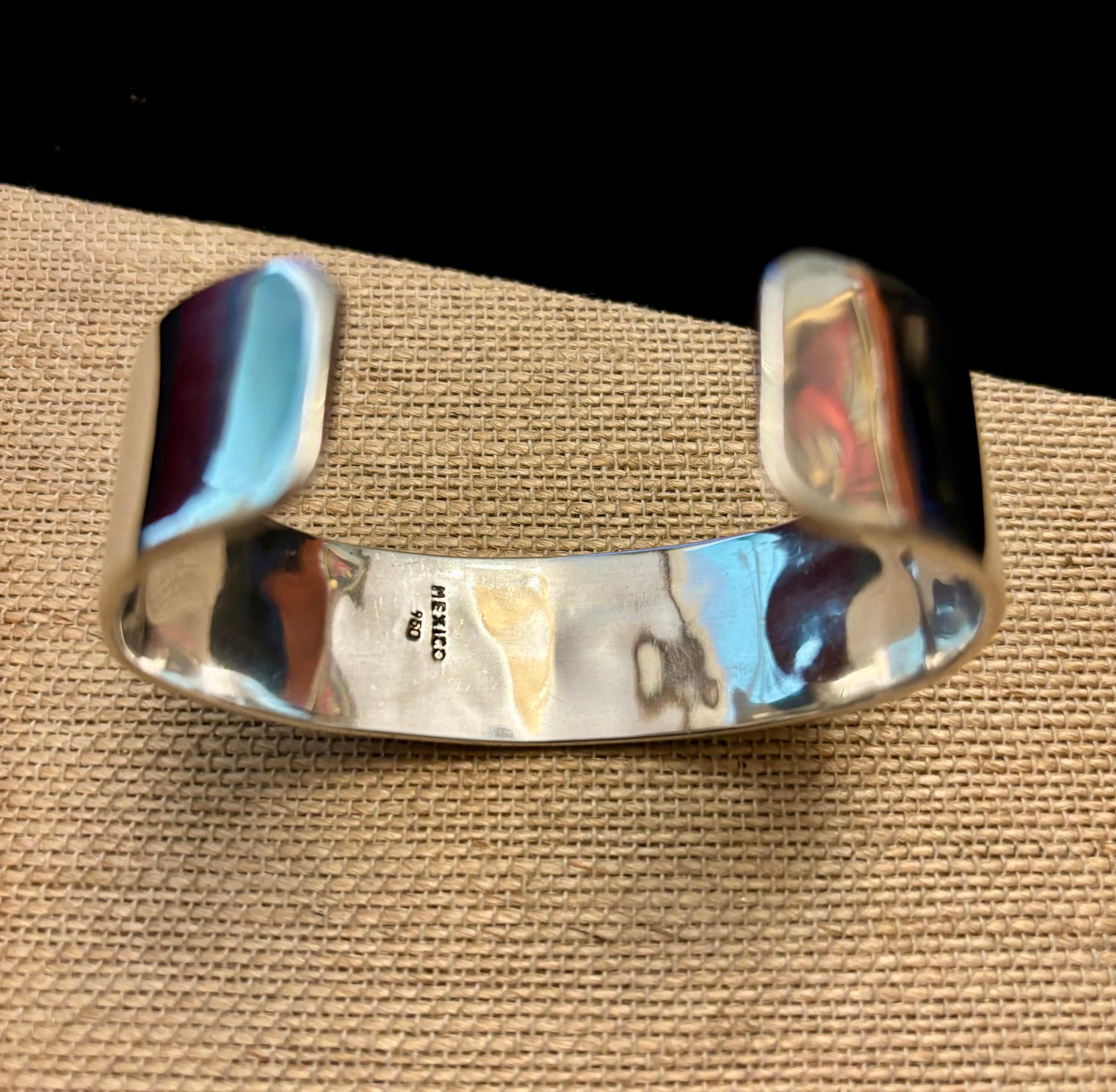 アクセサリー Mexican silver bracelet vintage Vintage Mexico TR 95 925 Sterling Silver Bangle Bracelet 7.5