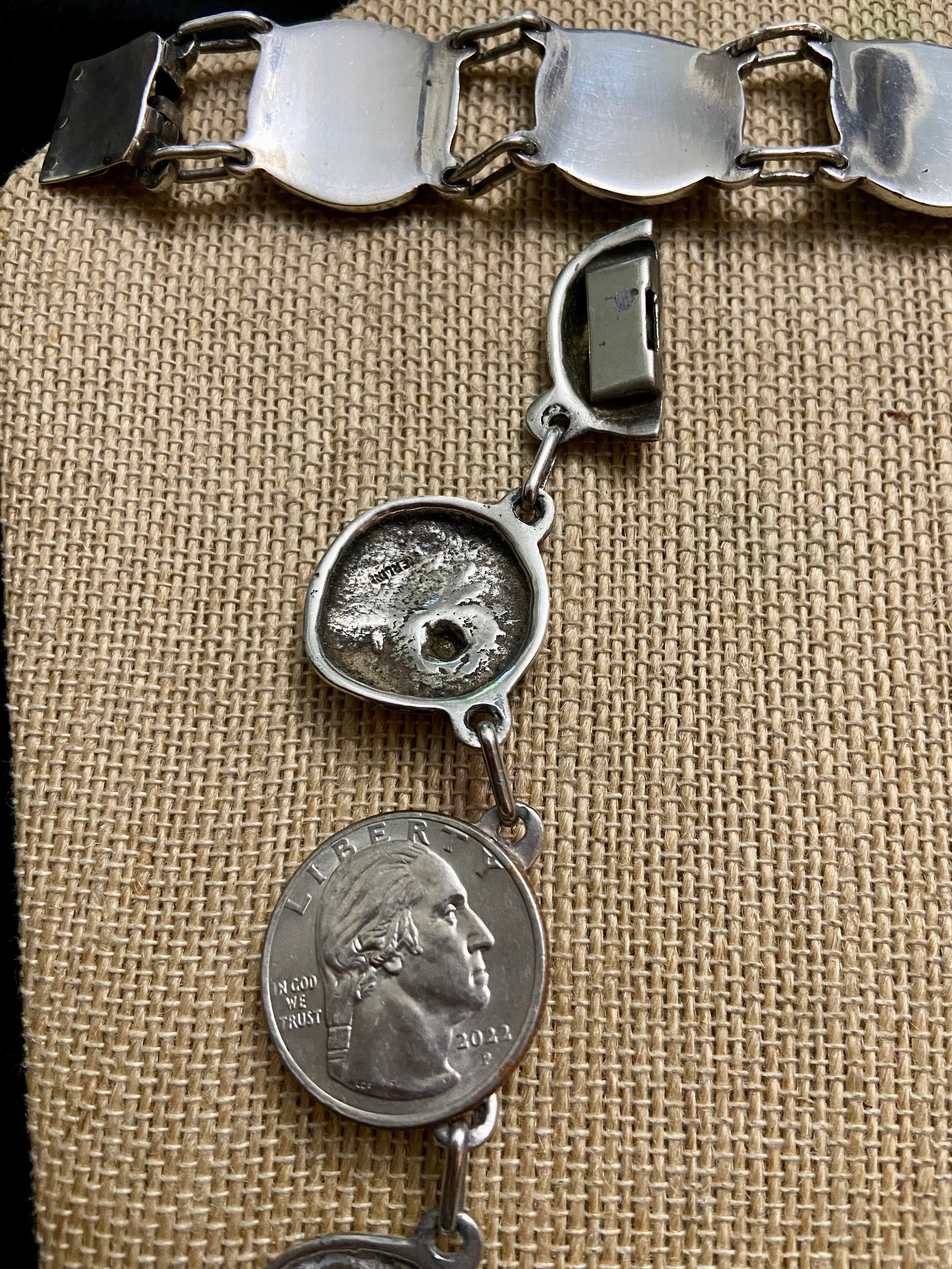 VINTAGE TAXCO MEXICO STERLING SILVER 925 CHAIN CHARM
