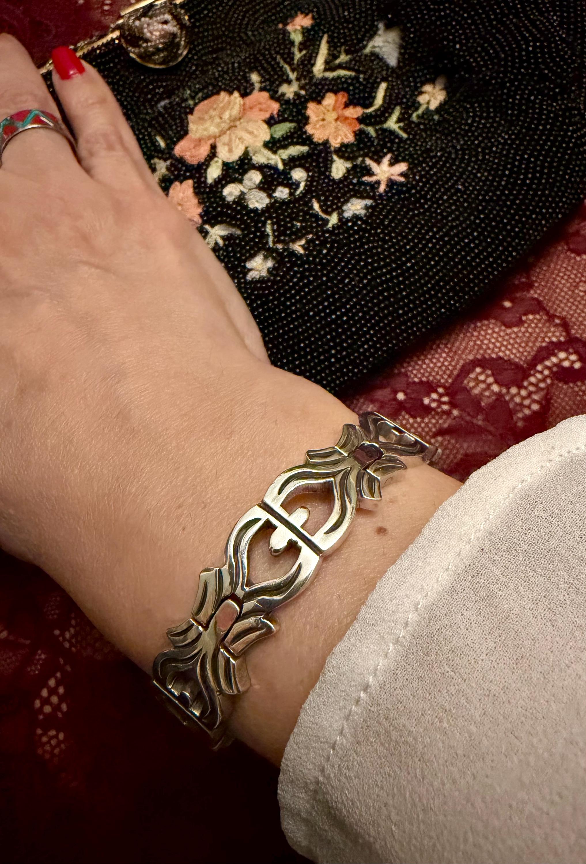 Taxco Mexico Silver Modernist Link Bracelet Vintage 1960s - Etsy