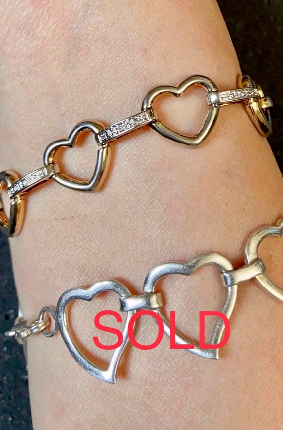 Vintage heart bracelet Gem