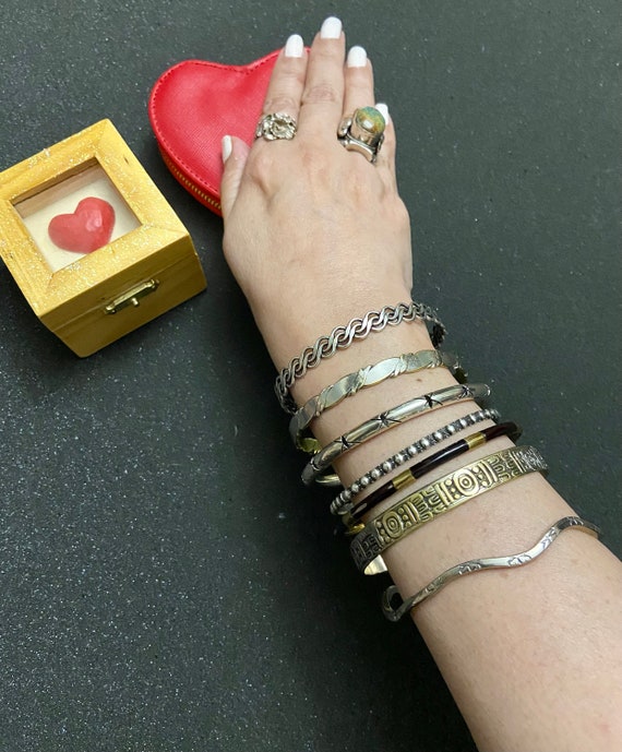 Vintage silver bracelets for sale deals