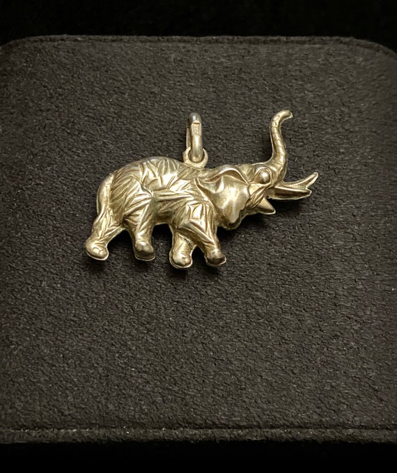 Elephant Charm, Lucky Elephant Charm, Sterling Sil