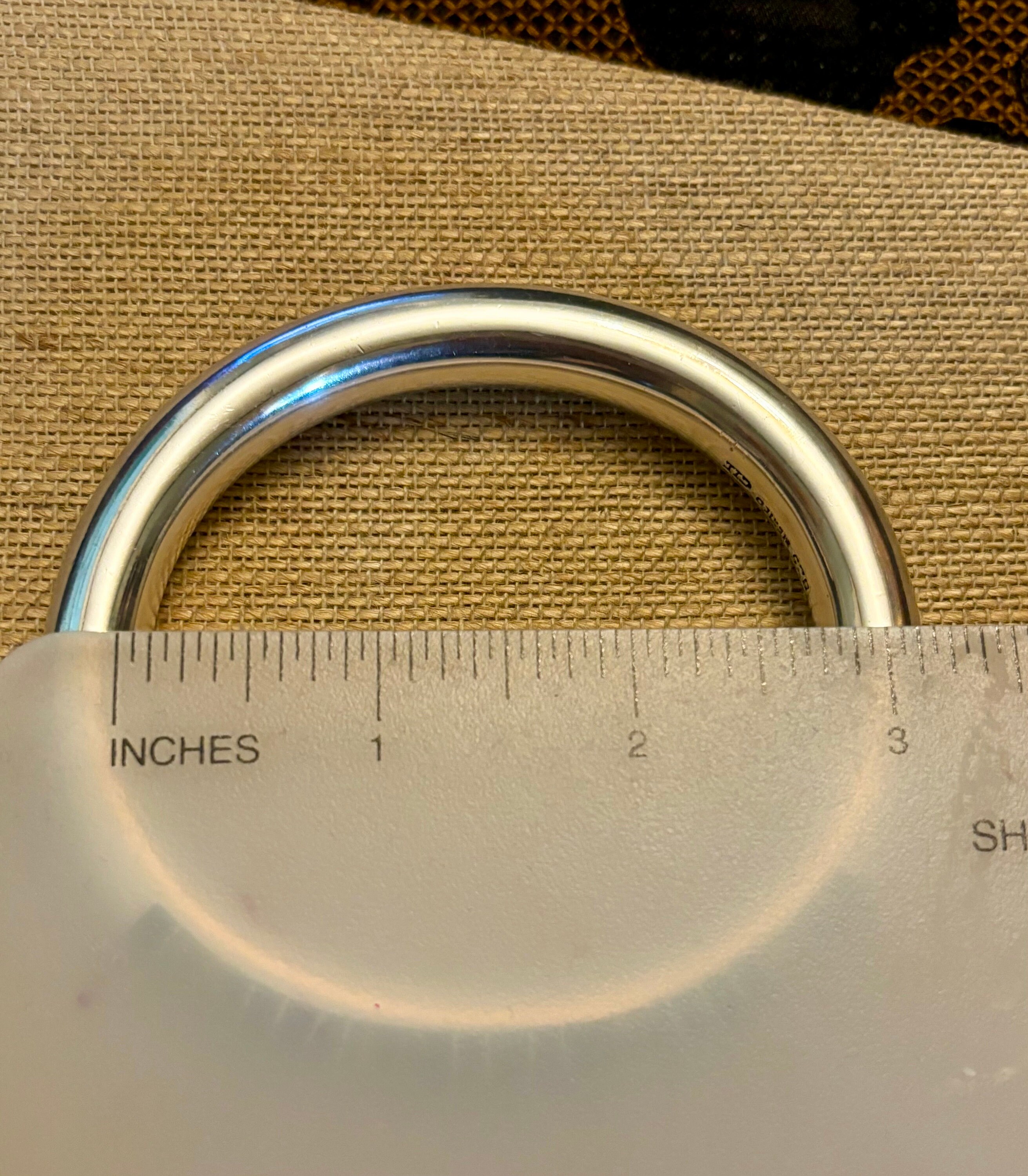 Vintage Mexico Silver Dome Shaped Bangle Bracelet, Mexican Vintage Mexico Silver Dome Shaped Bangle Bracelet, Mexican