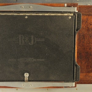 Burke and James Large Format 8 x 10 to 5 x 7 Sliding Film Camera Back Beautiful Wood Construction Excellent Condition Two Images Per Sheet