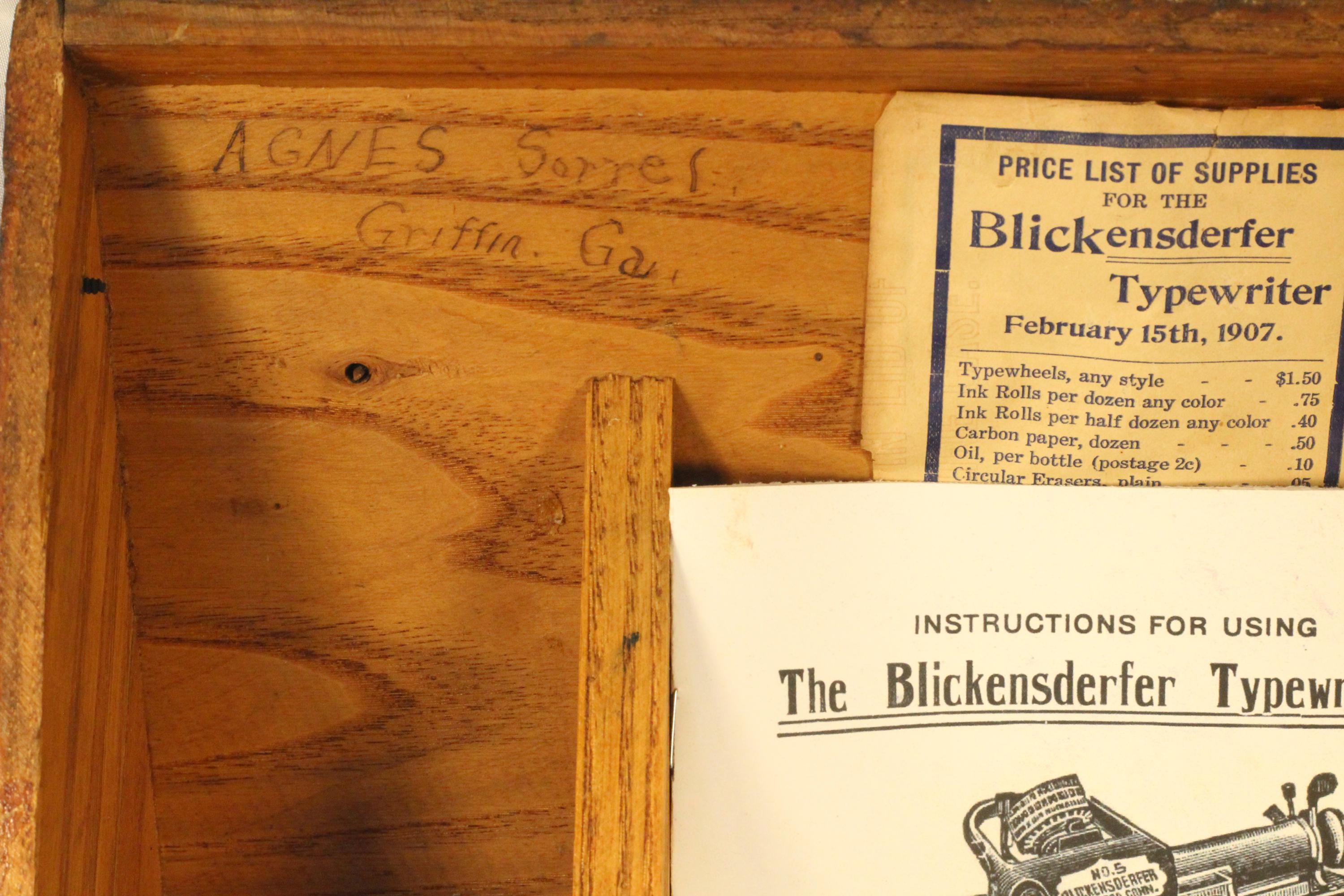 Blickensderfer No 5 ヴィンテージ 1895年製 初期型手動タイプライター