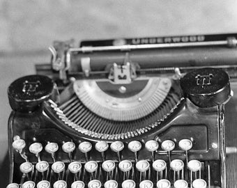 Fine Art Black&White Film Photograph Underwood Portable Typewriter