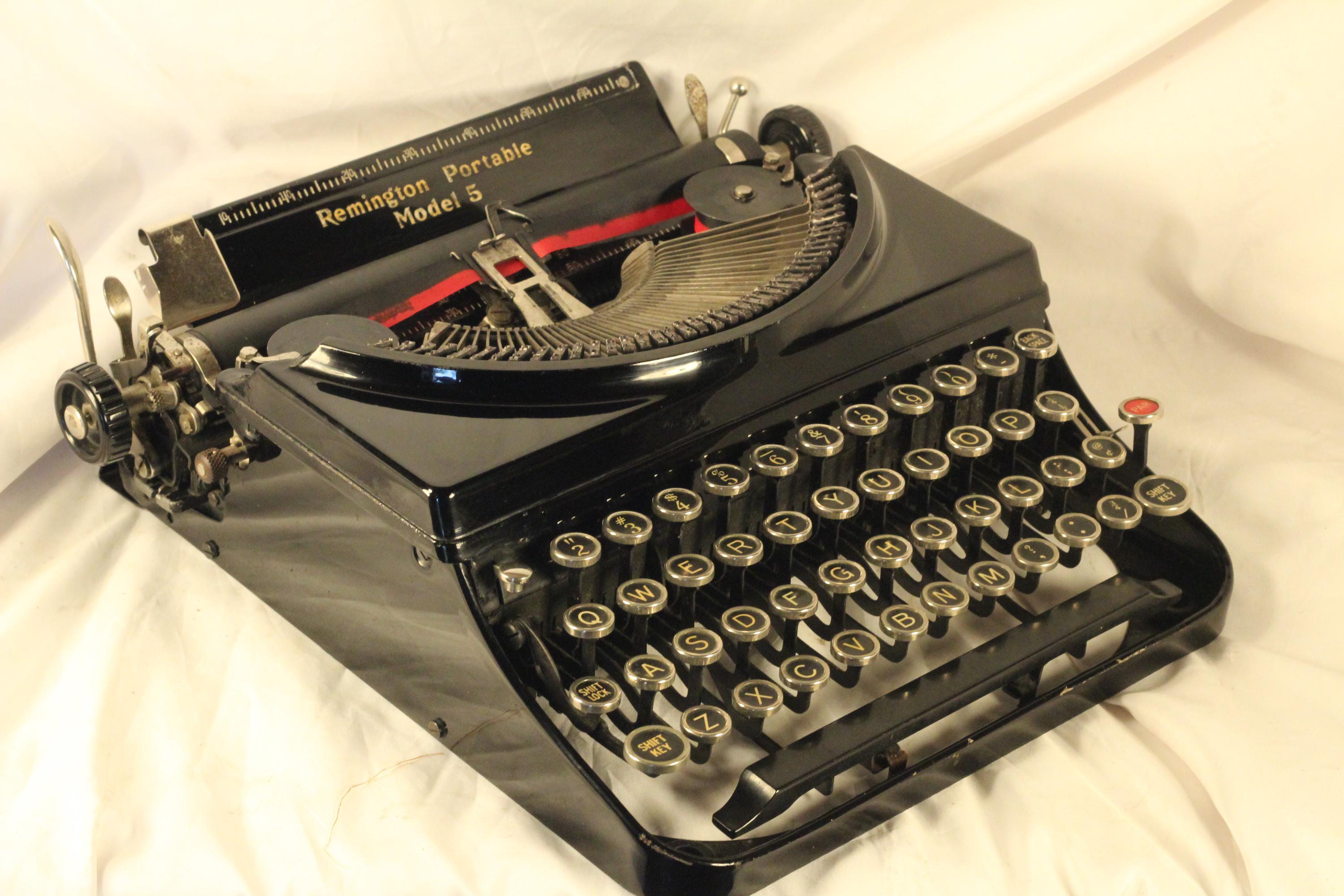 レミントン モデル5 ヴィンテージ 1935 手動ポータブルタイプライター
