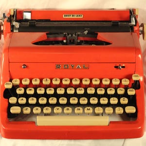 Royal Quiet De Luxe Vintage 1957 Manual de Trabalho Máquina de Escrever Portátil Real Raro Vermelho Instrumento de Escrita Criativa Parceiro Companheiro Colaborador