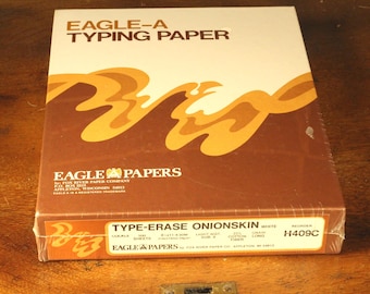 Papier do maszyn do pisania Onionski Vintage Eagle A 8,5 x 11, piękne wykończenie, piękny format listu, 100 lub 500 arkuszy, 25% bawełny, znak wodny