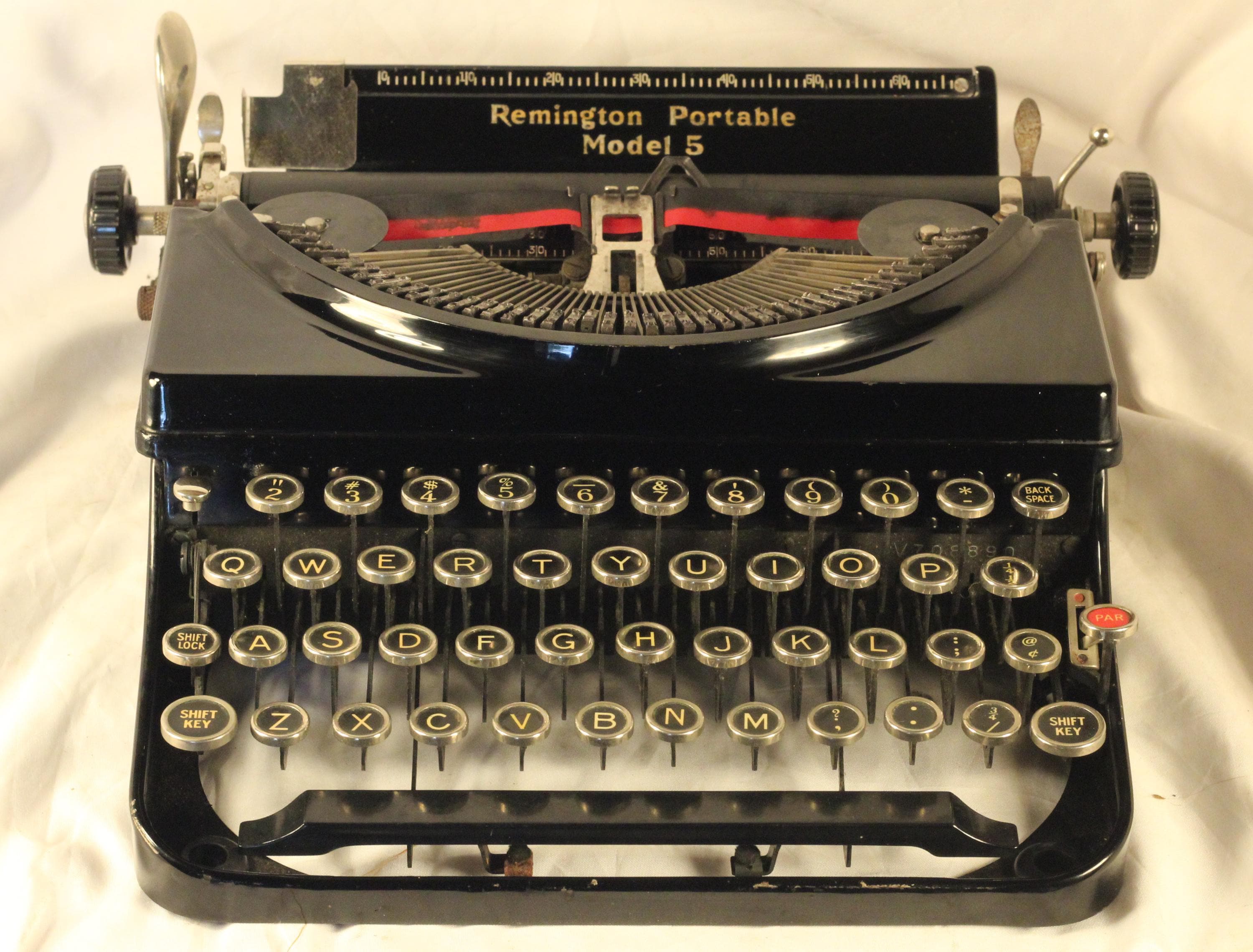 レミントン モデル5 ヴィンテージ 1935 手動ポータブルタイプライター