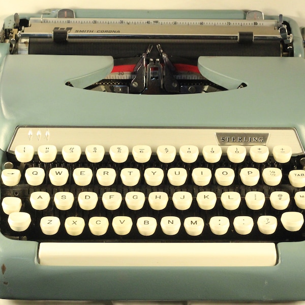 Blue Typewriter - Etsy