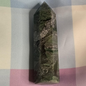 African Jade Tower Crystal Point, Crystal Tower, Jade Point, Jade Tower, Metaphysical, Jade, Crystal Point, Wicca, Green Crystal, Rock,