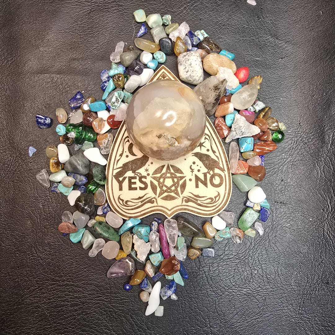 Planchette Crystal Sphere Stand Holder Esotric Metaphysical Witchy ...