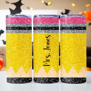 Teacher Gift, Back to school, Teaching, Pencil, Stainless Steel Tumbler, Water Bottle, Custom Tumbler, Pencil Tumbler, Water Glass, gift