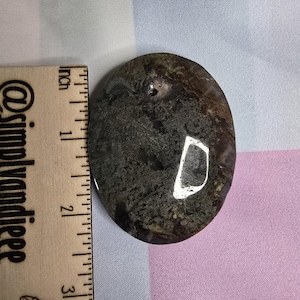 Moss Agate Crystal Palm Stone, crystal stone, Moss, Agate, Palm Stone, Green Crystal, Oval, Metaphysical, Wiccan, Round Stone, Moss Agate