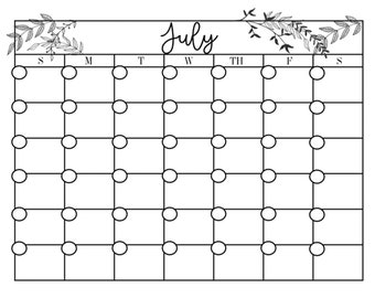 Wild Flower Calendar