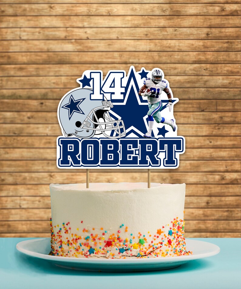 Dallas Cowboys Cake Topper NFL Cake Topper Personalized Etsy