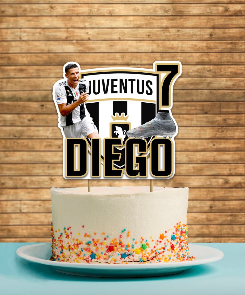 Juventus printable Cake Topper Cristiano Ronaldo topper | Etsy