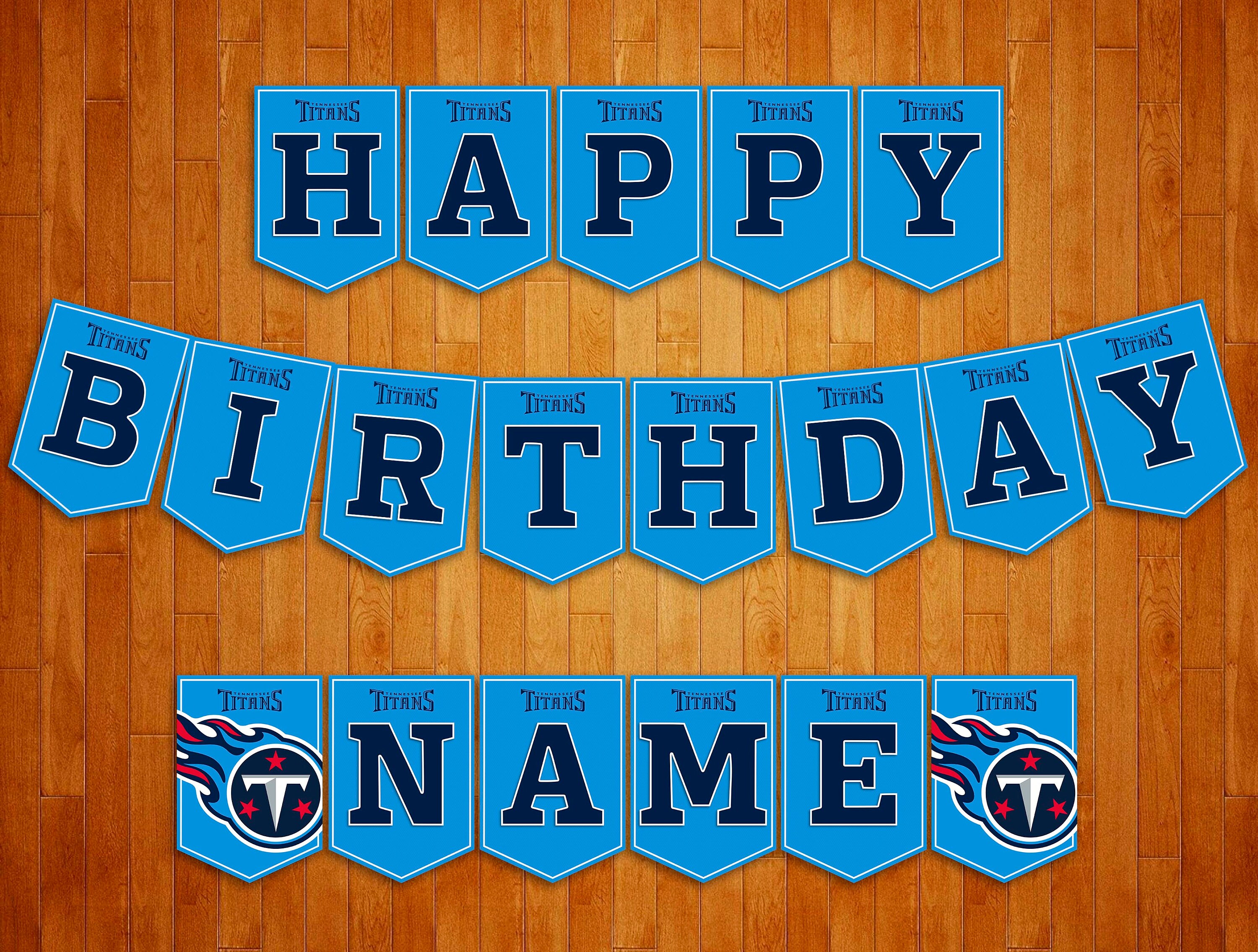 Printable Football Banner Tennessee Titans Football Digital Banner