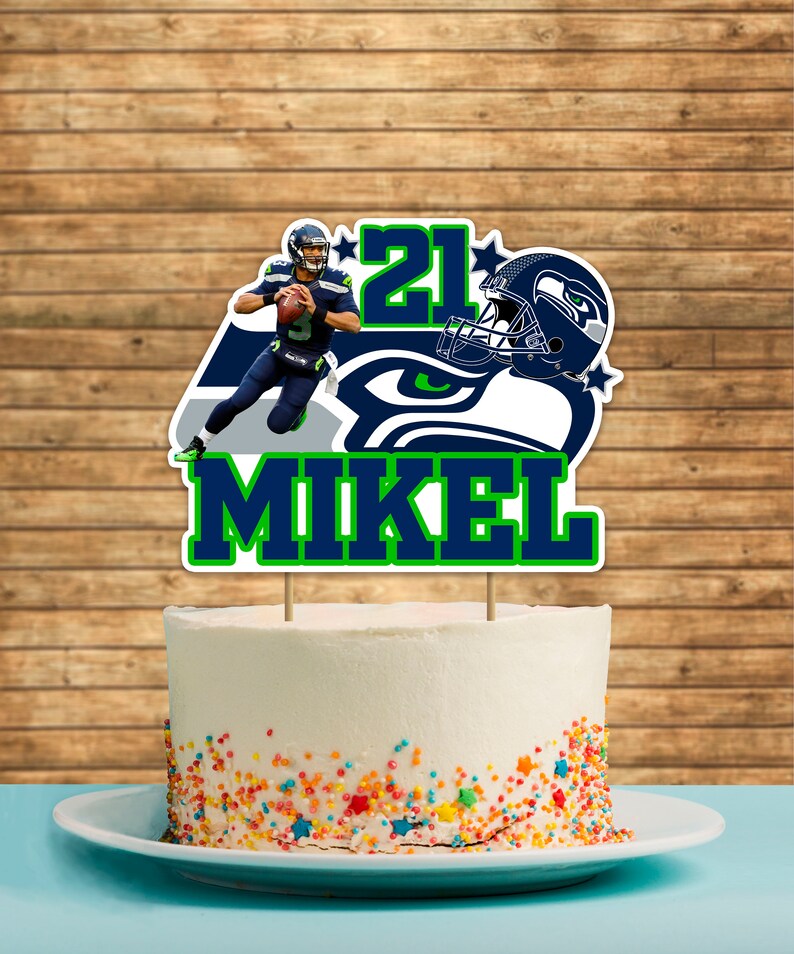 Seattle Seahawks Cake Topper NFL Cake Topper Personalized