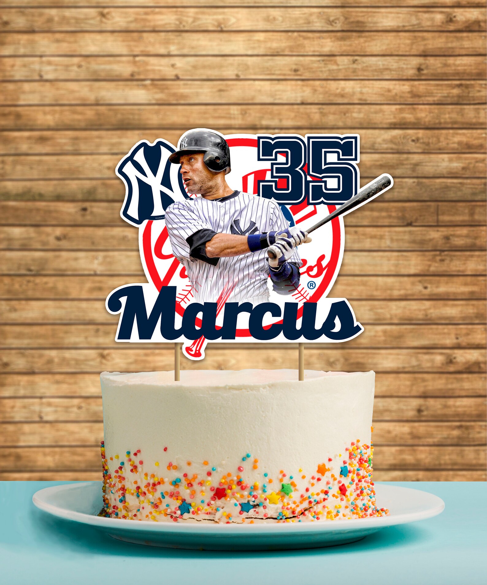 New York Yankees cake topper Baseball cake topper Etsy