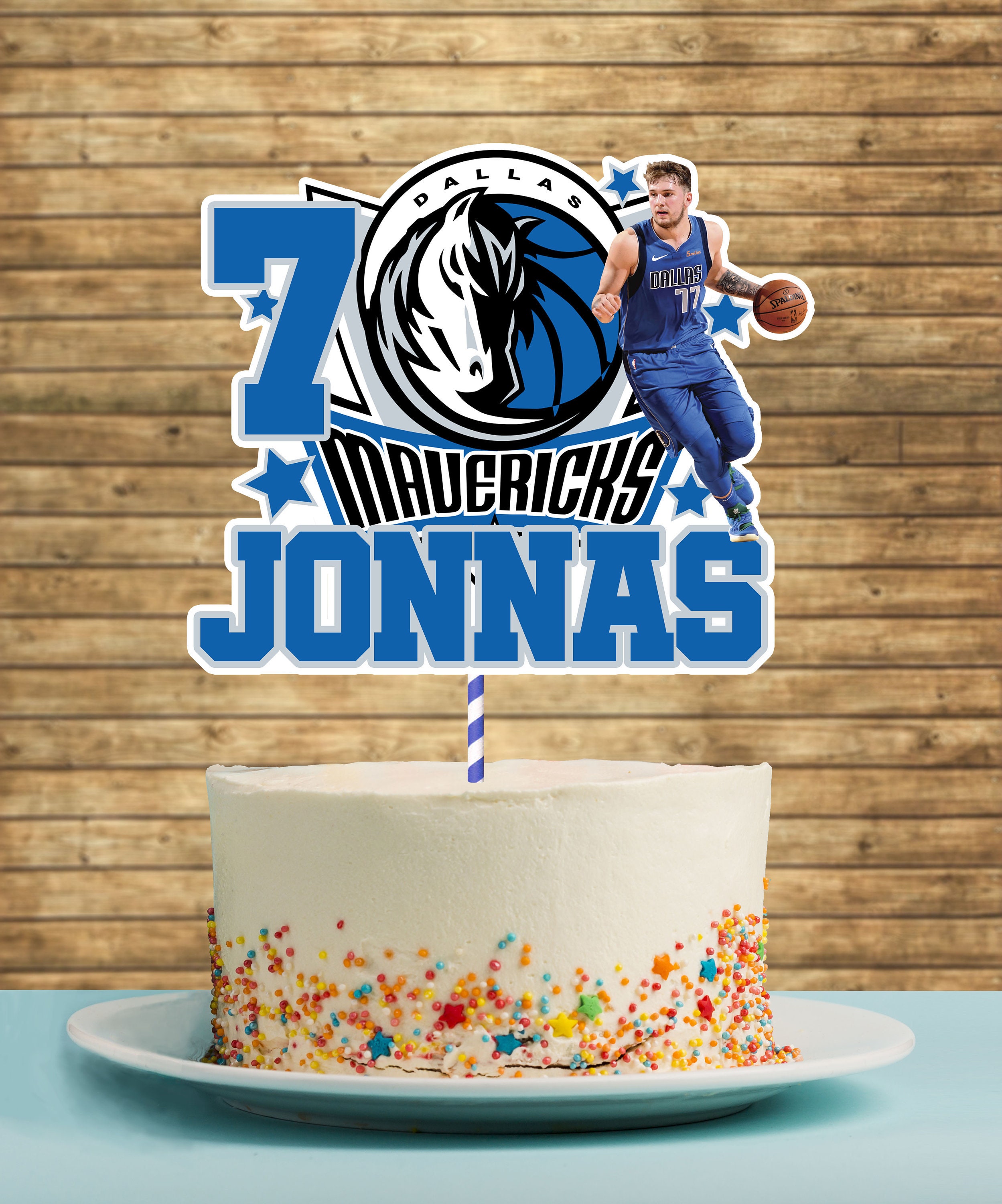 Dallas Mavericks printable Cake Topper Luka Doncic version Etsy
