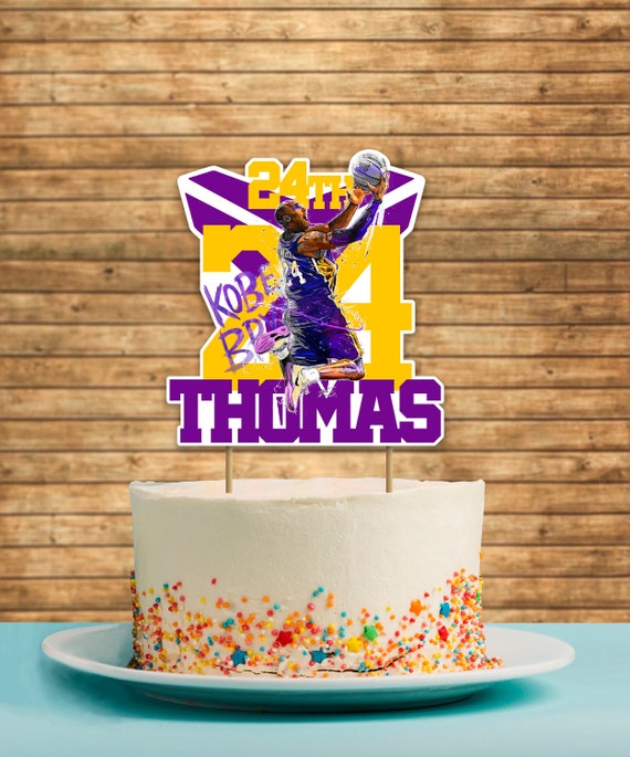 Kobe Bryant Los Angeles Lakers printable Cake Topper | Etsy Kobe Bryant Los Angeles Lakers printable Cake Topper | Etsy