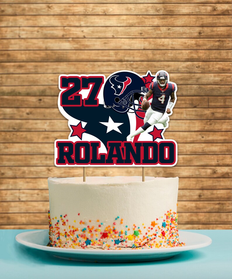 Houston Texans Printable Cake Topper Deshaun Watson Version Etsy